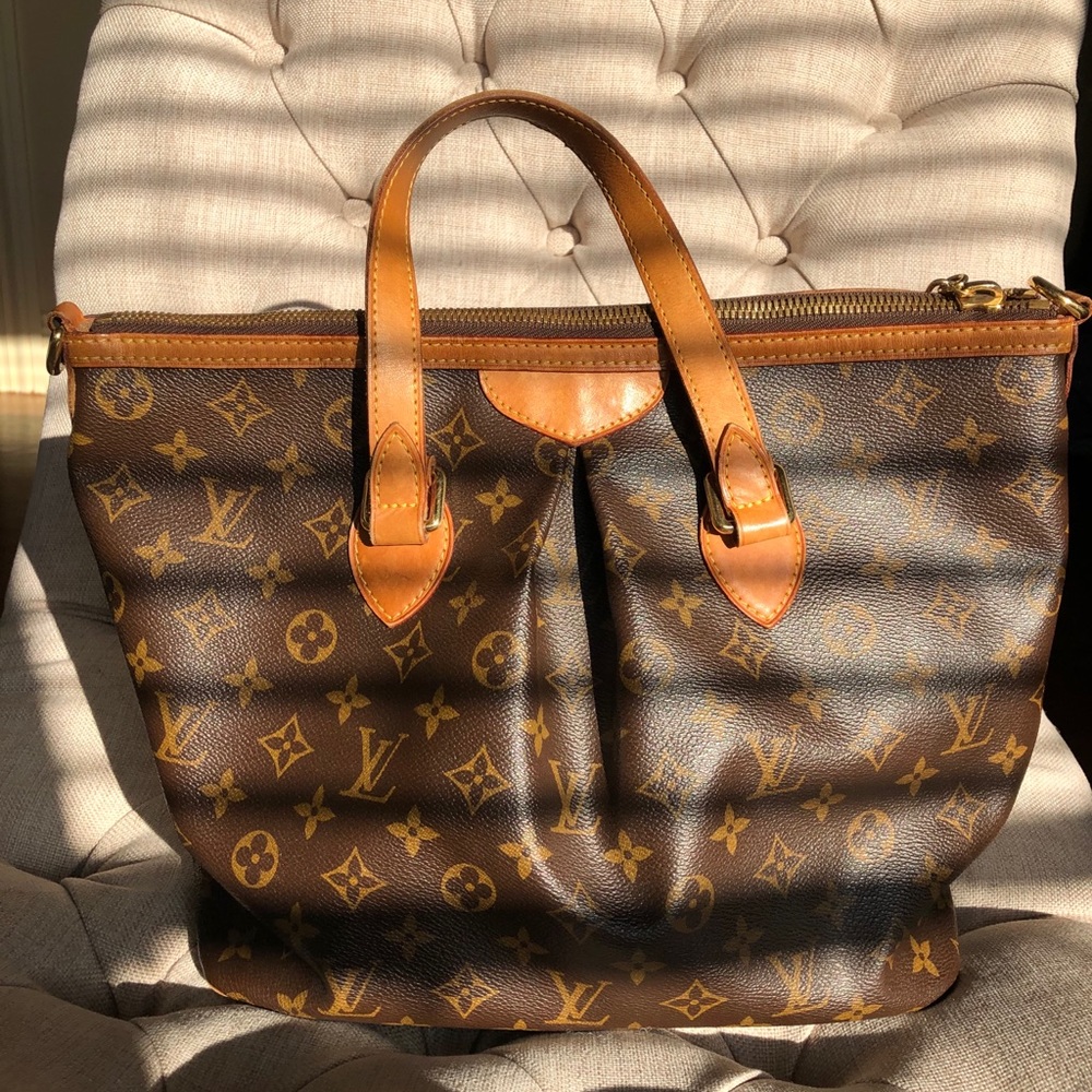 Louis Vuitton Brown and Gold Tote Bag - Picture 3 of 14